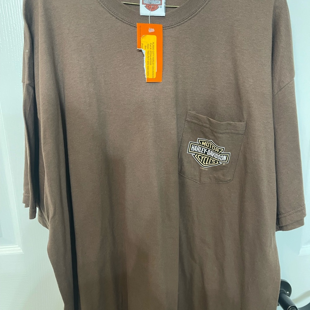 Harley-Davidson Brown Short Sleeve Tee with Logo